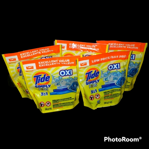 COPY - Tide Simply with Oxi Lot of 5 Bags Refreshing Breeze 13 pods per bag=65 … - Picture 2 of 3